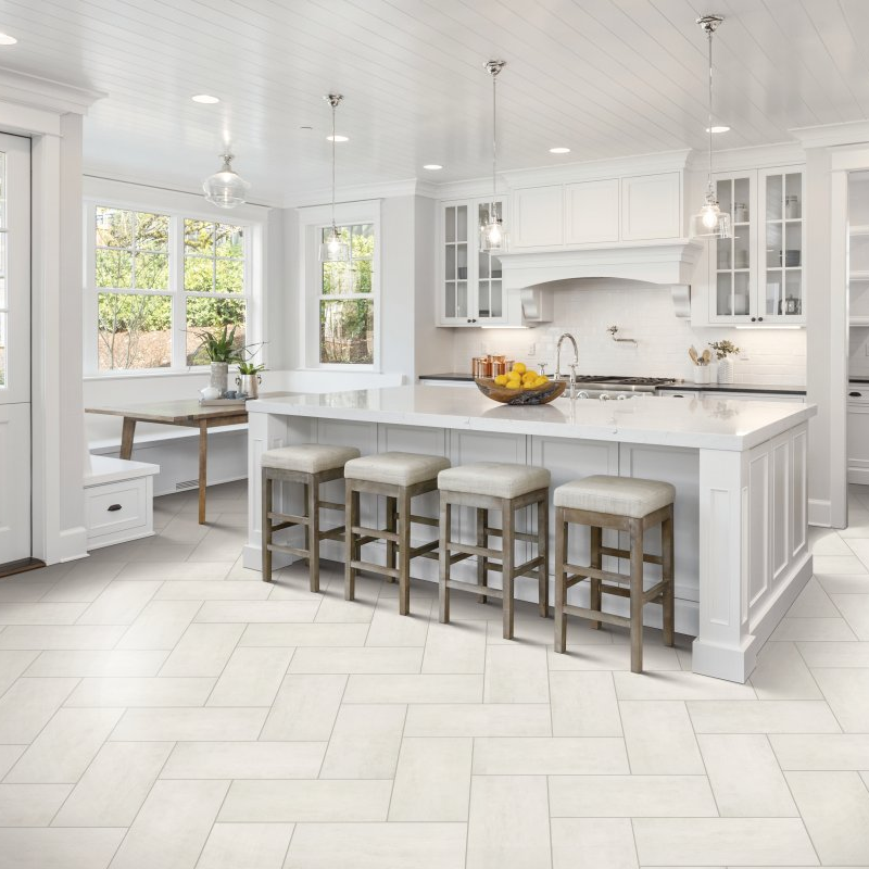 Genoa Custom Interiors providing tile flooring solutions in Genoa, OH - Sinova - White Canvas