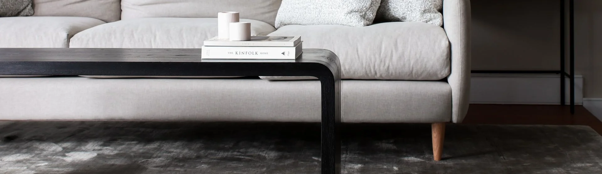 modern living room sofa and table
